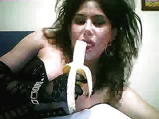 Webcam Girl Sexy Banana Y Caricias