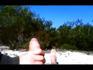 Gran Polla Playa Handjob Pov